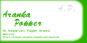 aranka popper business card